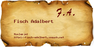 Fisch Adalbert névjegykártya